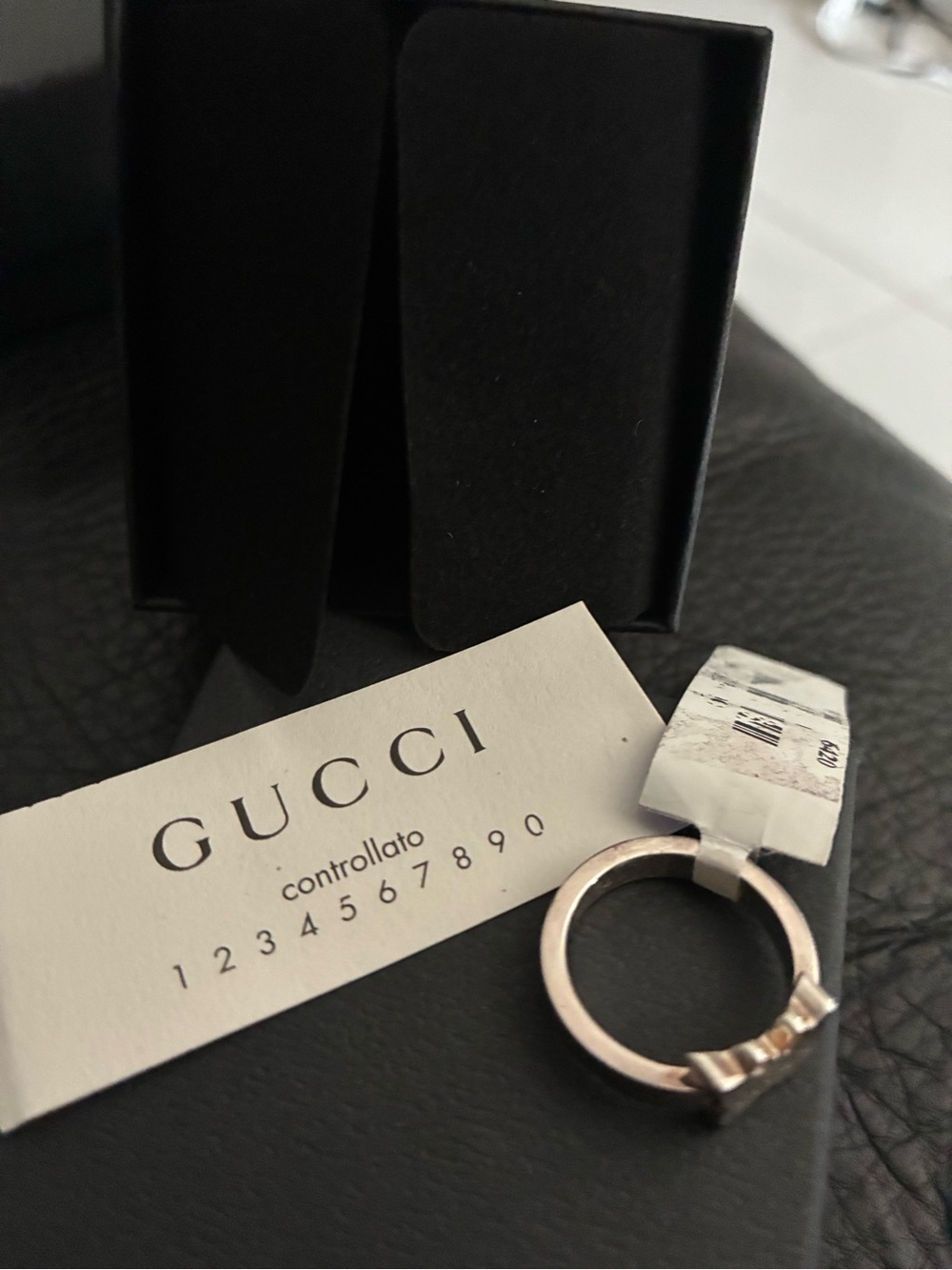 Gucci Butterfly Ring Sterling Silver Cut Out Size 6 Thin Band - New - Picture 6 of 11